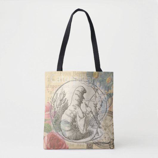 Alice in Wonderland Caterpillar: originele Tenniel Tote Bag (Voorkant)