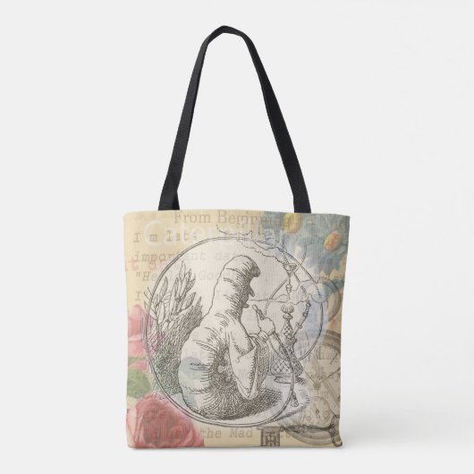 Alice in Wonderland Caterpillar: originele Tenniel Tote Bag (Achterkant)