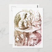 Alice in Wonderland Caterpillar Roken Beige Briefkaart (Voorkant / Achterkant)