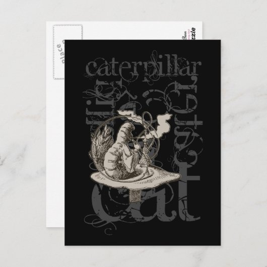 Alice in Wonderland Caterstrand Grunge (Single) Briefkaart (Voorkant / Achterkant)