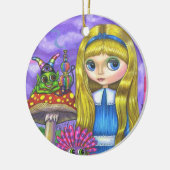 Alice in Wonderland Caterstyle Flowers paddenstoel Keramisch Ornament (Links)