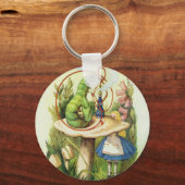 Alice in Wonderland Caterstyle Hookah Button Sleutelhanger (Voorkant)