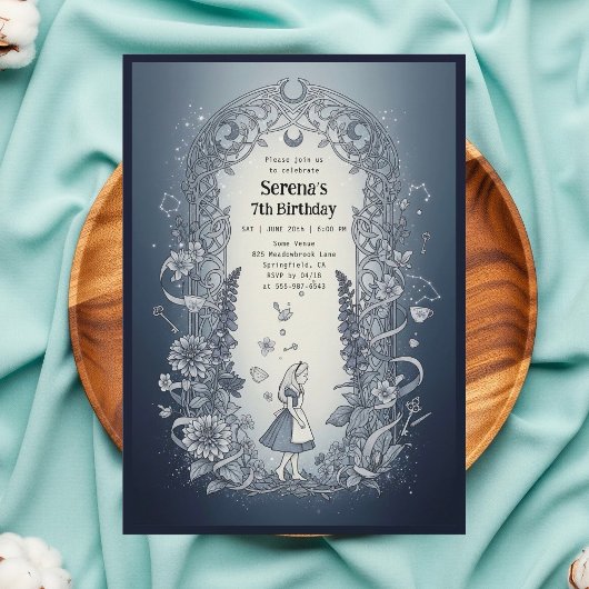 Alice in Wonderland Celestial Birthday Kaart