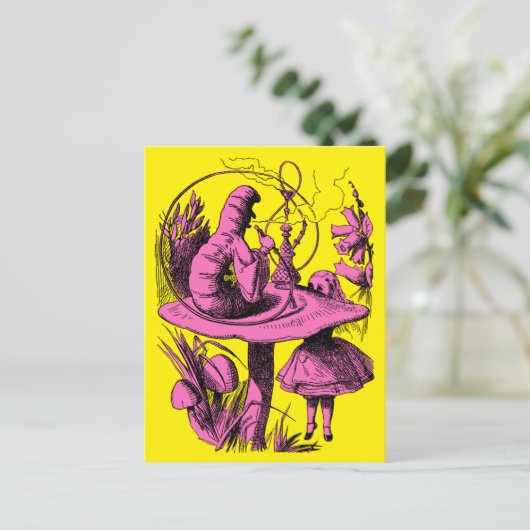 Alice in Wonderland Centipede Briefkaart (Staand voorkant)