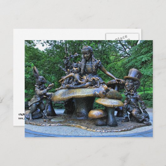 Alice in Wonderland - Central Park NYC Briefkaart (Voorkant / Achterkant)