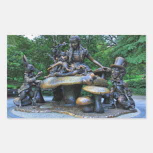 Alice in Wonderland - Central Park NYC Rechthoekige Sticker
