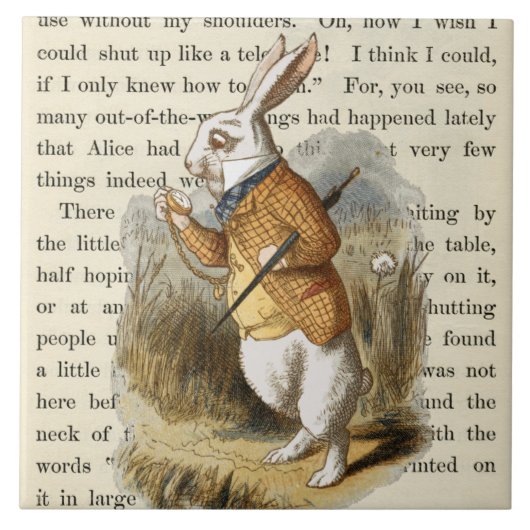 Alice in Wonderland Ceramic Tegel Tegeltje (Voorkant)