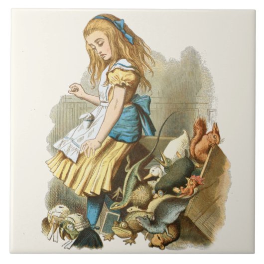 Alice in Wonderland Ceramic Tile Tegeltje (Voorkant)