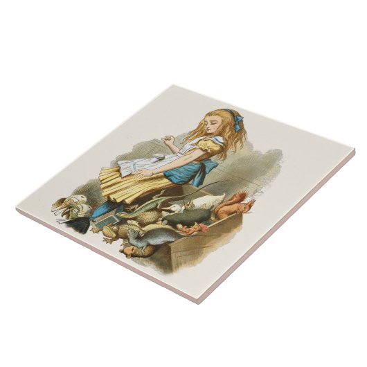 Alice in Wonderland Ceramic Tile Tegeltje (Zijkant)
