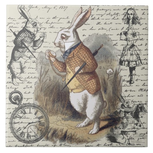 Alice in Wonderland Ceramic Tile Tegeltje (Voorkant)