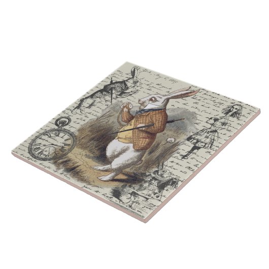 Alice in Wonderland Ceramic Tile Tegeltje (Zijkant)