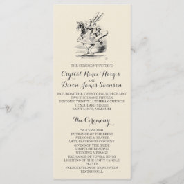 Alice in Wonderland Ceremony Program Programmakaart