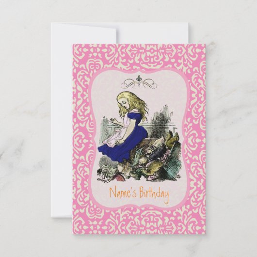 Alice in Wonderland CHANGE COLOR- Uitnodigingen/RS Kaart (Voorkant)