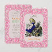 Alice in Wonderland CHANGE COLOR- Uitnodigingen/RS Kaart (Voorkant / Achterkant)