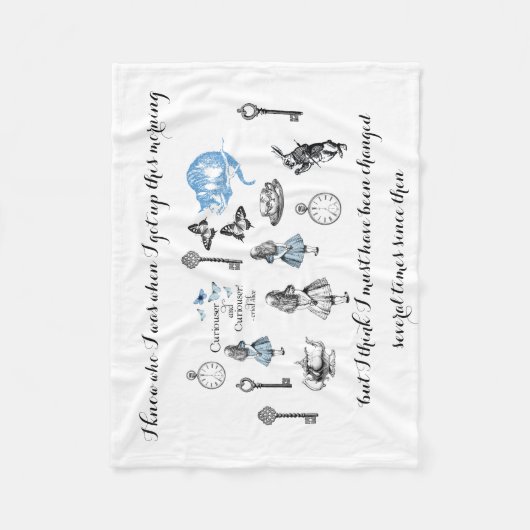Alice in Wonderland Changed  Fleece Blanket (Voorkant)