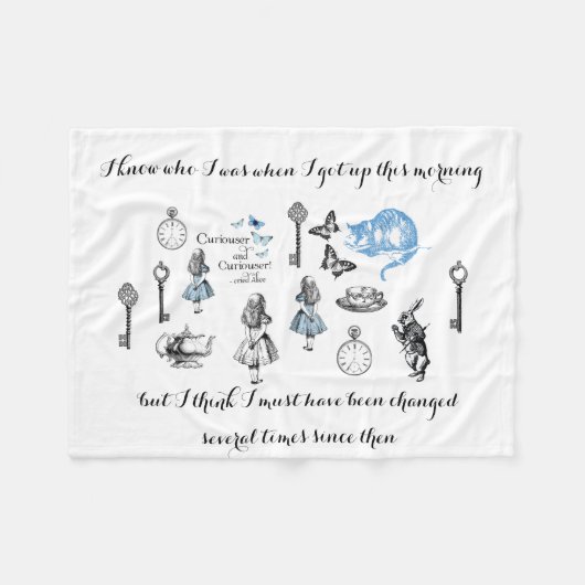 Alice in Wonderland Changed  Fleece Blanket Deken (Voorkant (Horizontaal))