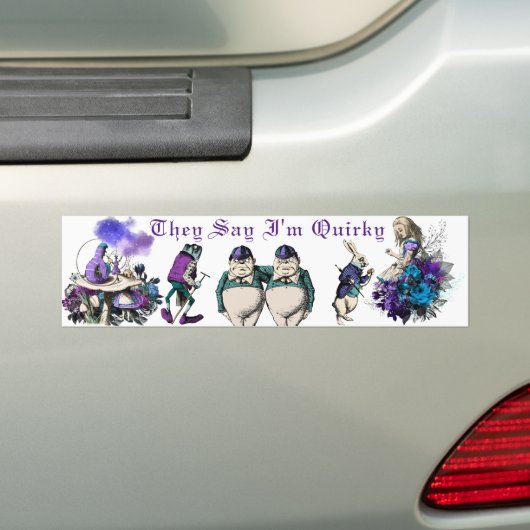 Alice in Wonderland Characters Bumpersticker (Op auto)