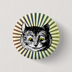 Alice in Wonderland Cheshire Cat Art Badge Ronde Button 3,2 Cm