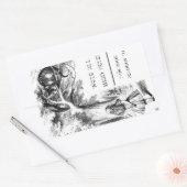 Alice in Wonderland / Cheshire Cat Bookplate Rechthoekige Sticker (Envelop)