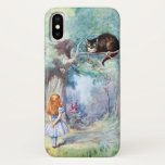 Alice in Wonderland Cheshire Cat iPhone X Hoesje<br><div class="desc">Originele kleurenillustratie van Sir John Tenniel voor Alice&#39;s Aventures in Wonderland en Alice Through the zien Glass by Lewis Carroll,  gepubliceerd in 1911. "ik groip wanneer ik &#39;m tevreden,  en zwaai mijn staart wanneer I&#39;m kwaad" . Overeenkomende objecten en meer zijn beschikbaar in onze winkel.</div>