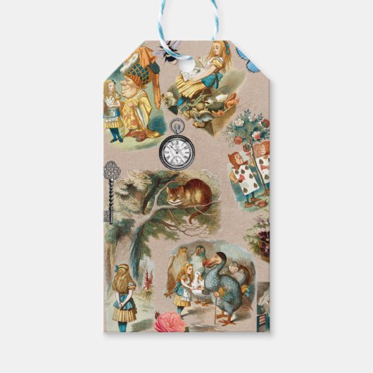 Alice in Wonderland Cheshire Cat Characters Cadeaulabel (Voorkant)