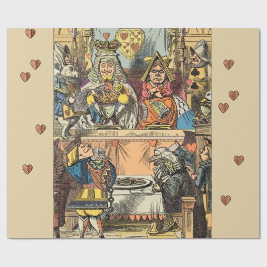 Alice in Wonderland Cheshire Cat Characters Cadeaupapier (Vlak)