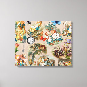 Alice in Wonderland Cheshire Cat Characters Canvas Afdruk