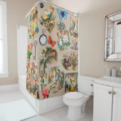 Alice in Wonderland Cheshire Cat Characters Douchegordijn (In situ)