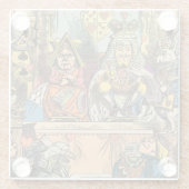 Alice in Wonderland Cheshire Cat Characters Glazen Onderzetter (Achterkant)