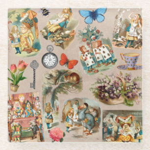 Alice in Wonderland Cheshire Cat Characters Glazen Onderzetter