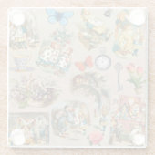 Alice in Wonderland Cheshire Cat Characters Glazen Onderzetter (Achterkant)
