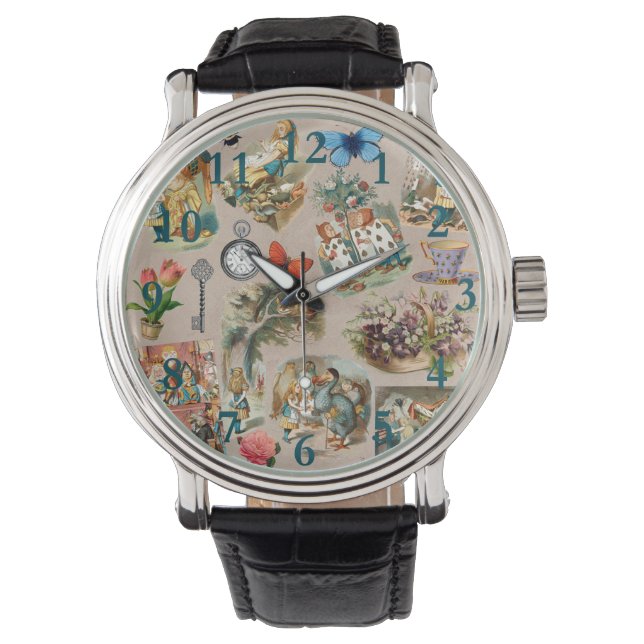 Alice in Wonderland Cheshire Cat Characters Horloge (Voorkant)