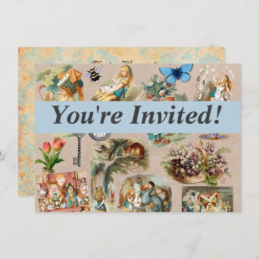 Alice in Wonderland Cheshire Cat Characters Kaart (Voorkant / Achterkant)