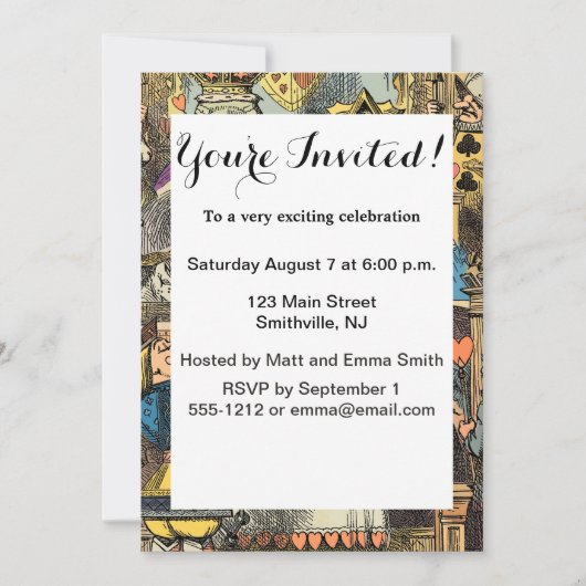 Alice in Wonderland Cheshire Cat Characters Kaart (Voorkant)