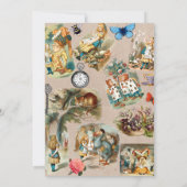 Alice in Wonderland Cheshire Cat Characters Kaart (Achterkant)