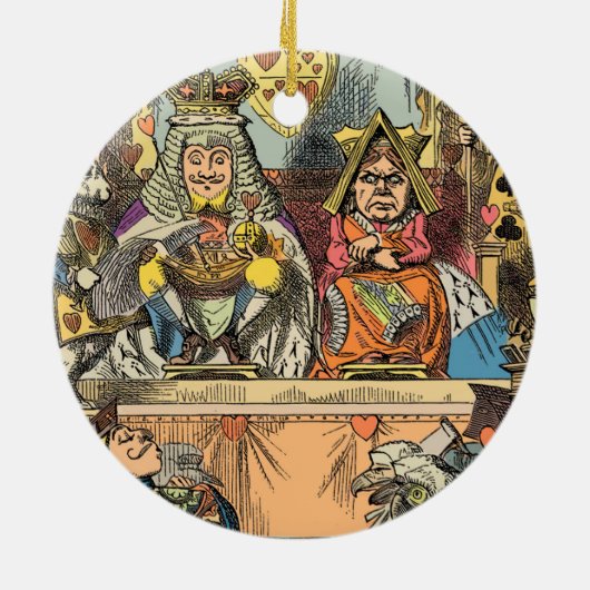 Alice in Wonderland Cheshire Cat Characters Keramisch Ornament (Achterkant)