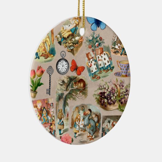 Alice in Wonderland Cheshire Cat Characters Keramisch Ornament (Rechts)