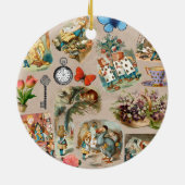 Alice in Wonderland Cheshire Cat Characters Keramisch Ornament (Achterkant)