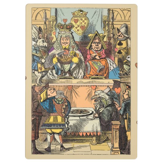 Alice in Wonderland Cheshire Cat Characters Klembord (Achterkant)