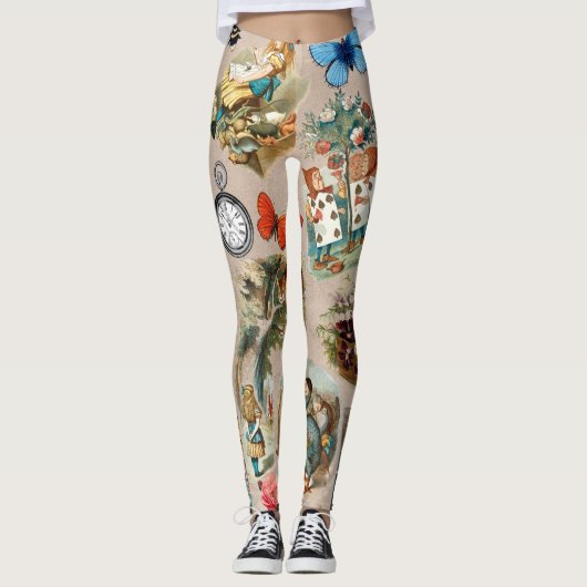 Alice in Wonderland Cheshire Cat Characters Leggings (Voorkant)