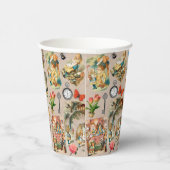 Alice in Wonderland Cheshire Cat Characters Papieren Bekers (Rechts)