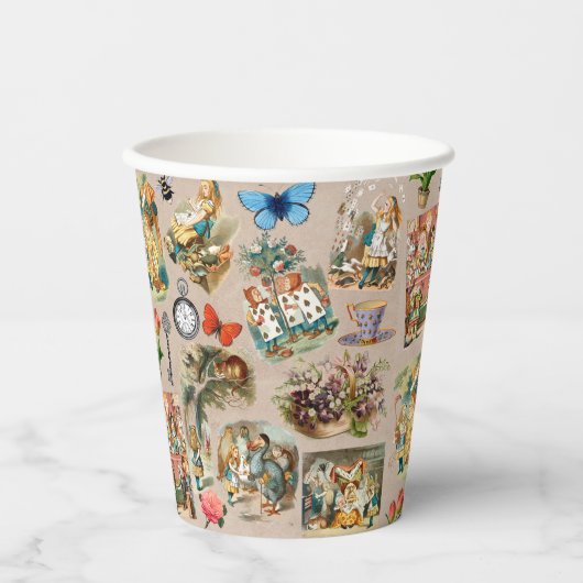 Alice in Wonderland Cheshire Cat Characters Papieren Bekers (Voorkant)