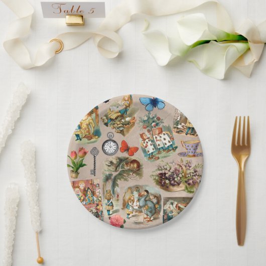 Alice in Wonderland Cheshire Cat Characters Papieren Bordje (Huwelijk)