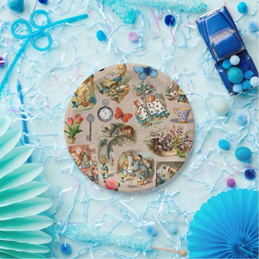 Alice in Wonderland Cheshire Cat Characters Papieren Bordje (Feest)