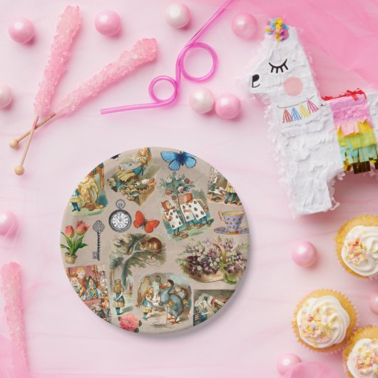 Alice in Wonderland Cheshire Cat Characters Papieren Bordje (Feest)