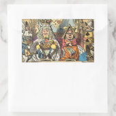 Alice in Wonderland Cheshire Cat Characters Rechthoekige Sticker (Tas)