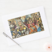 Alice in Wonderland Cheshire Cat Characters Rechthoekige Sticker (Envelop)