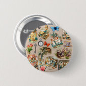 Alice in Wonderland Cheshire Cat Characters Ronde Button 5,7 Cm (Voorkant /achterkant)
