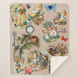 Alice in Wonderland Cheshire Cat Characters Sherpa Deken