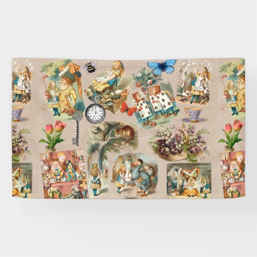 Alice in Wonderland Cheshire Cat Characters Spandoek (Horizontaal)